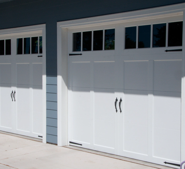 white garage doors