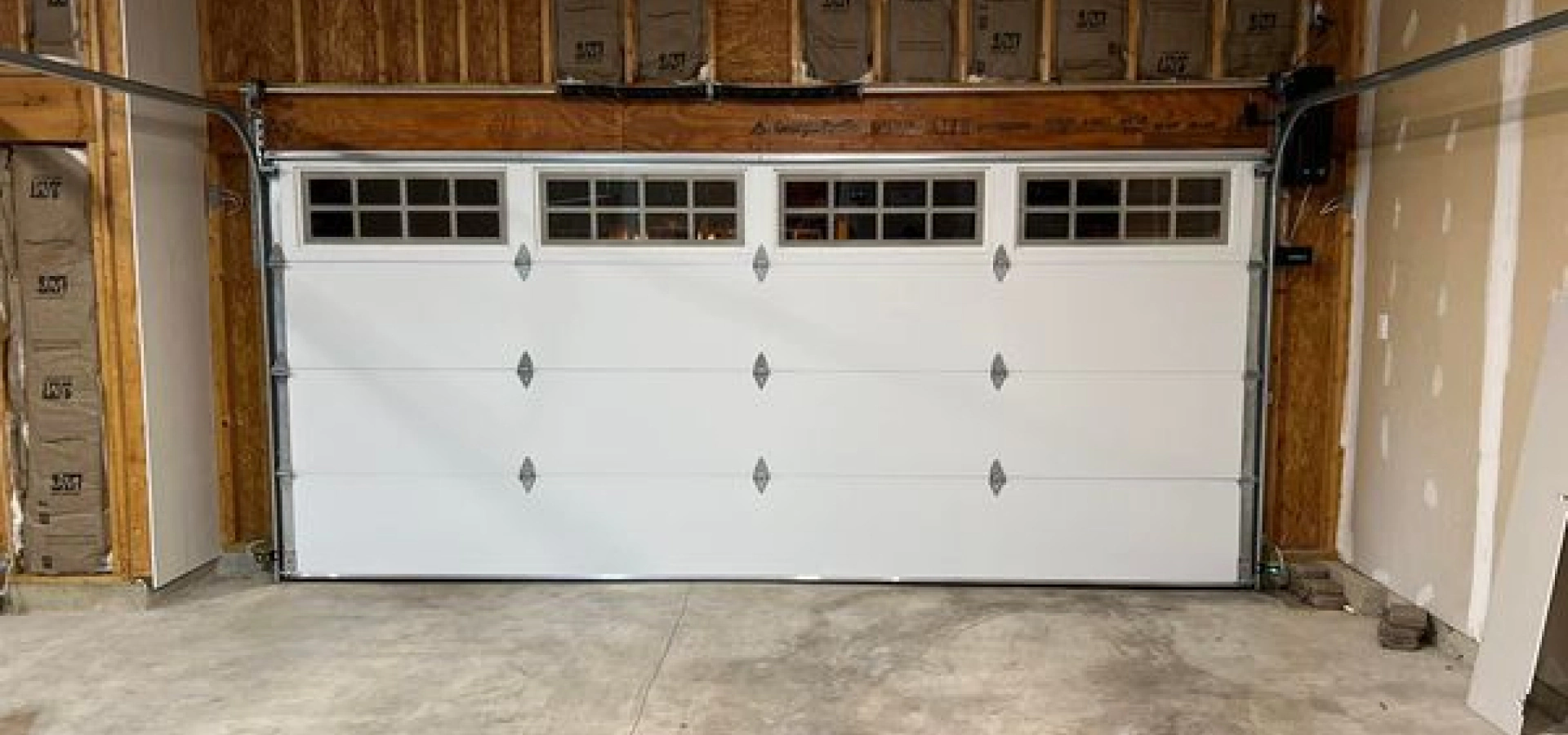 newly installed automatic garage door